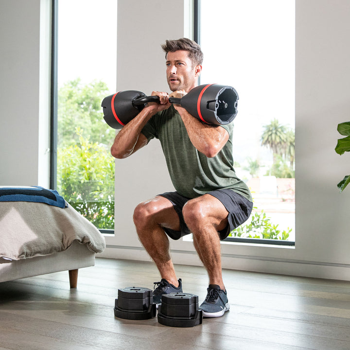 Double Goblet Squat with Two Kettlebells