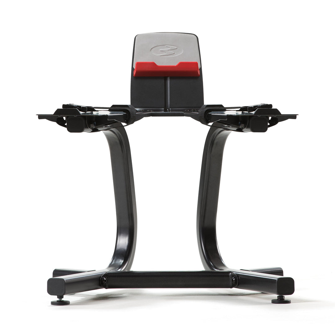Front view of the BowFlex SelectTech Stand with Media Rack.