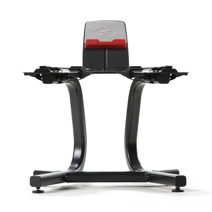 Front view of the BowFlex SelectTech Stand with Media Rack.