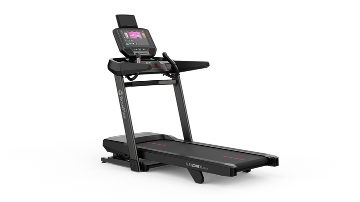 Angled view of the BowFlex T16 Treadmill.