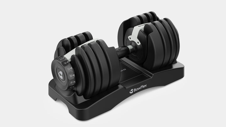 Angled view of the BowFlex Results Series DB52-21 SelectTech Dumbbells.