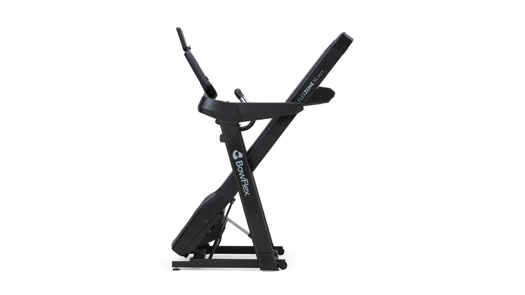 T9 Treadmill folded for easy storage - default view