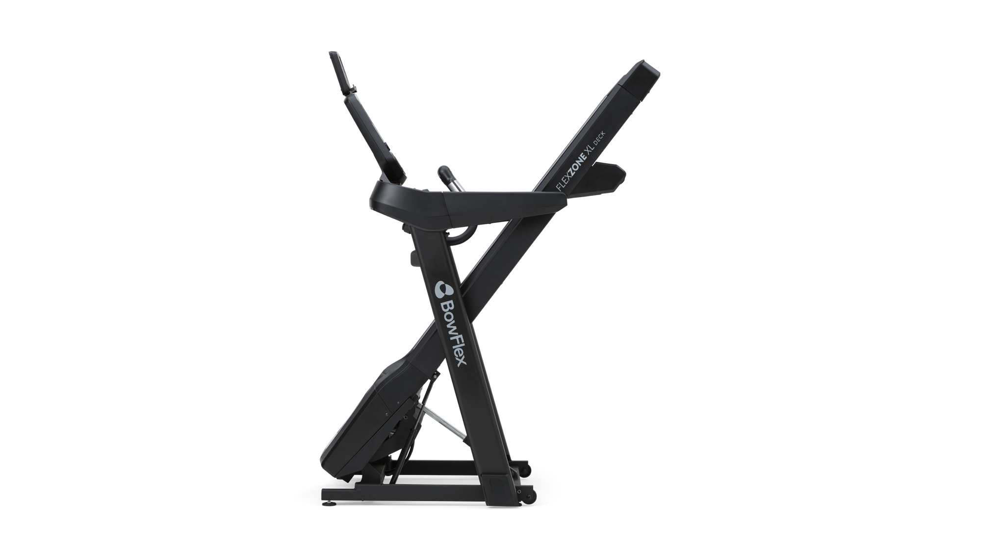 T9 Treadmill folded for easy storage - default view