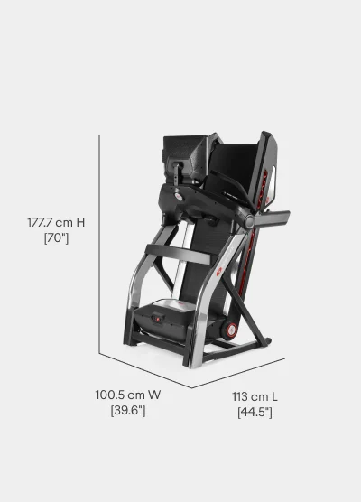 Treadmill 56 Folded Dimensions - Length 113 cm, Width 100.5 cm, Height 177.7 cm