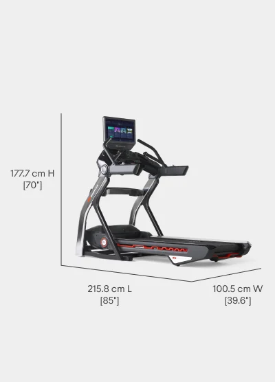 Treadmill 56 Dimensions - Length 215.8 cm, Width 100.5 cm, Height 177.7 cm