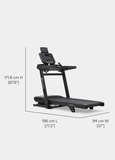 Treadmill 9 Dimensions - Length 196 cm, Width 94 cm, Height 171.6 cm