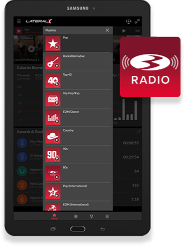 Bowflex Radio op the LatX-app