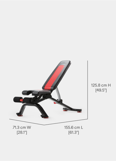 5.1S Stowable Bench Dimensions  - Length 155.6 cm, Width 71.3 cm, Height 125.8 cm